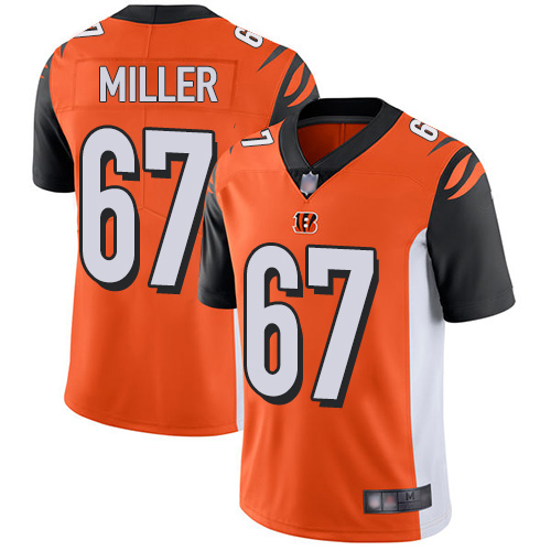 Cincinnati Bengals Limited Orange Men John Miller Alternate Jersey NFL Footballl 67 Vapor Untouchable